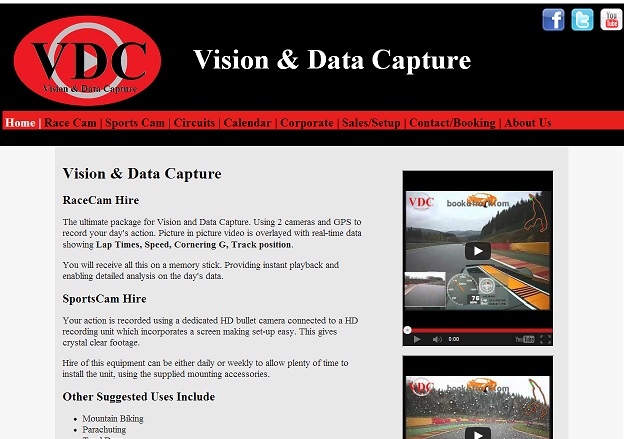 Vision Data Capture web site build by Darlington Design